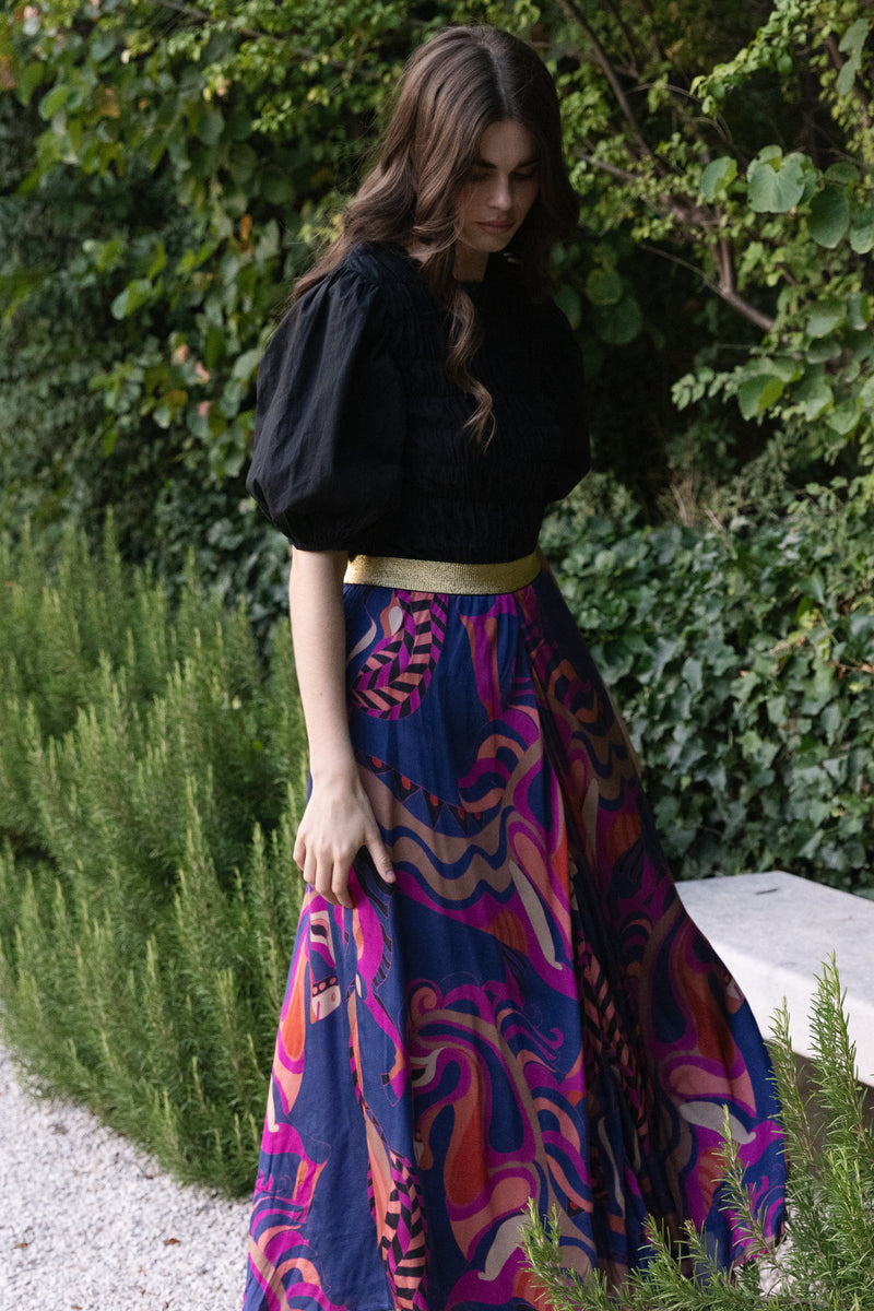 Swing Skirt- Arabia Navy