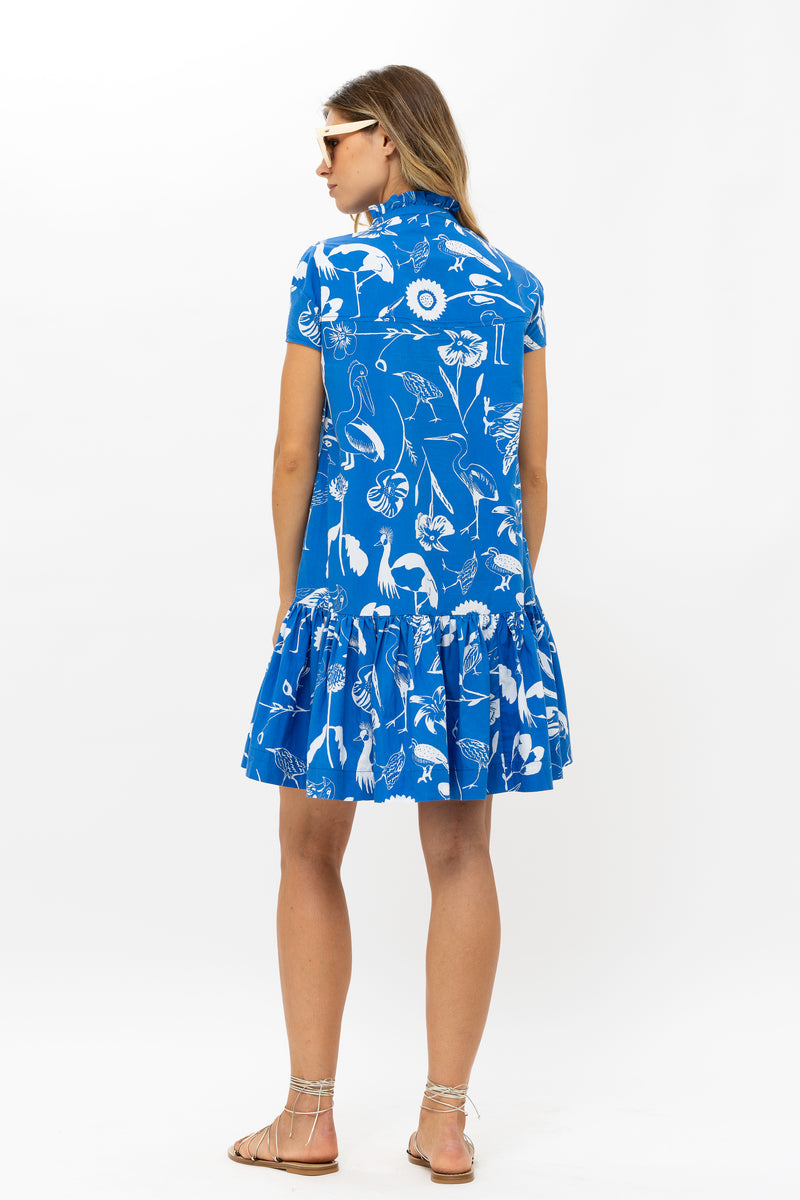 Cap Sleeve Mini- Audubon Blue