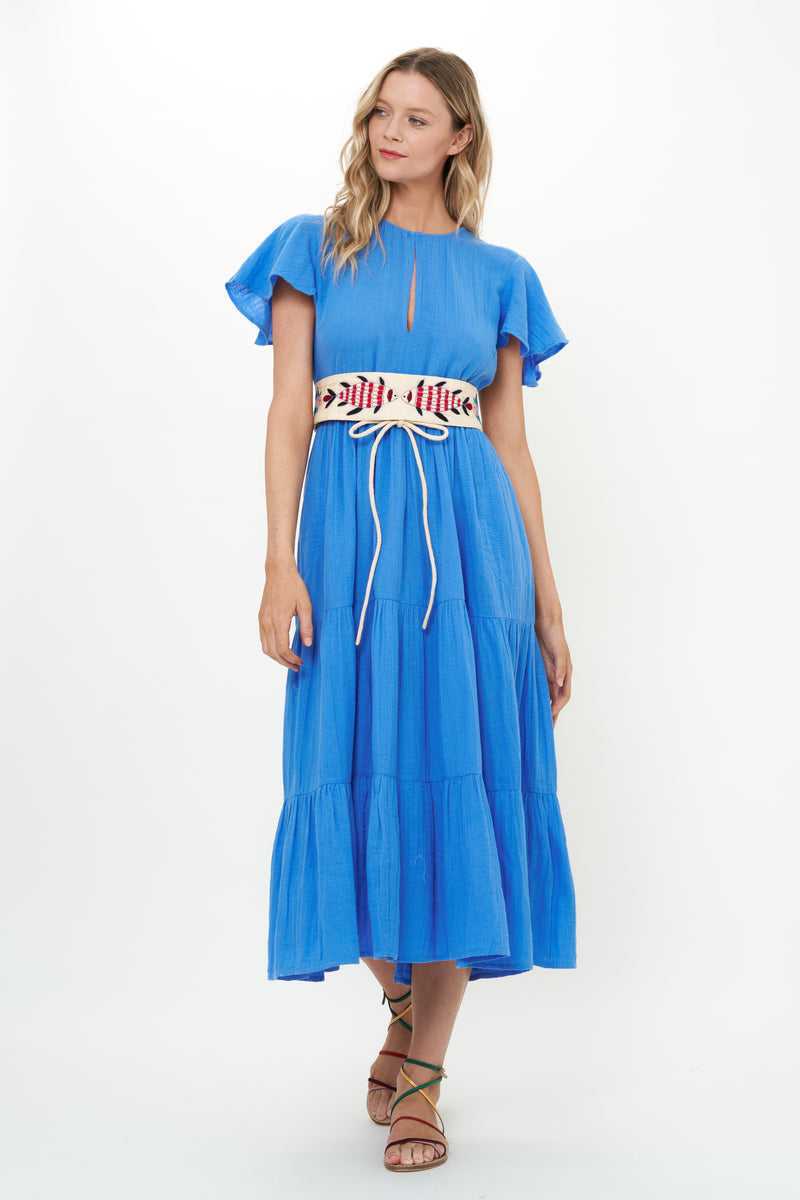 V-Neck Maxi- Bermuda Blue