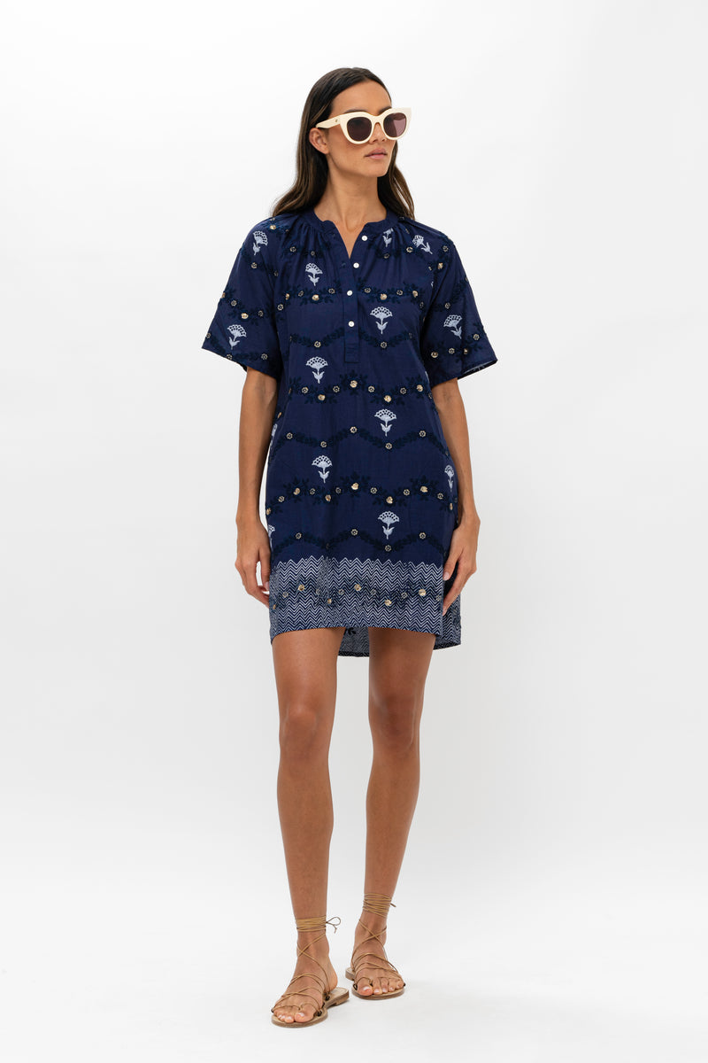 Pocket Dress- Camden Navy