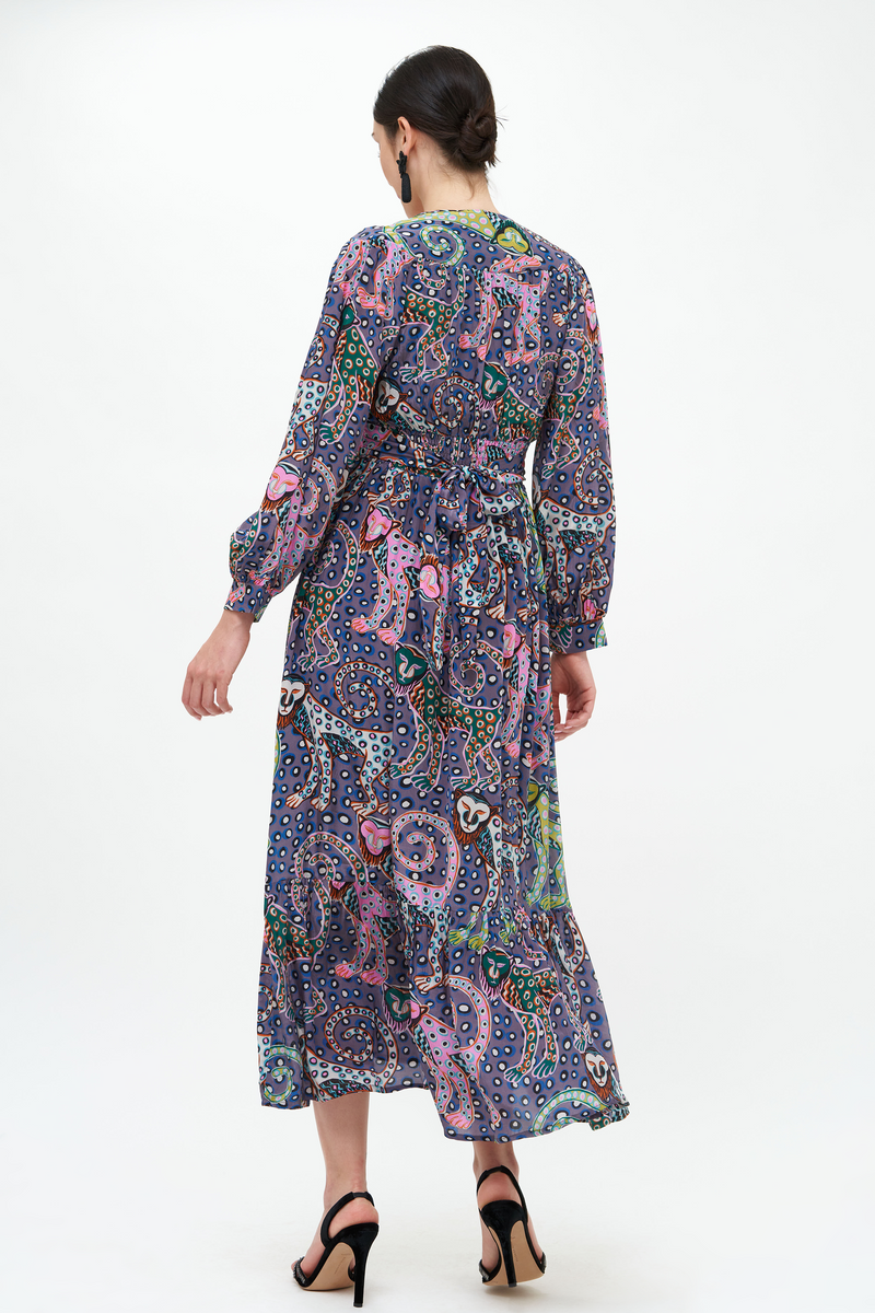 Tie Back Maxi- Capuchin Purple