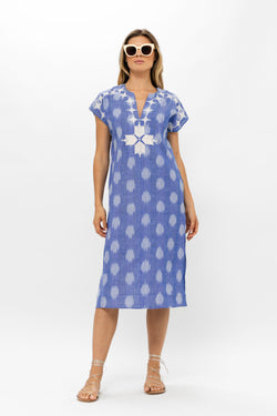 Kaftan Midi- Chatham Blue