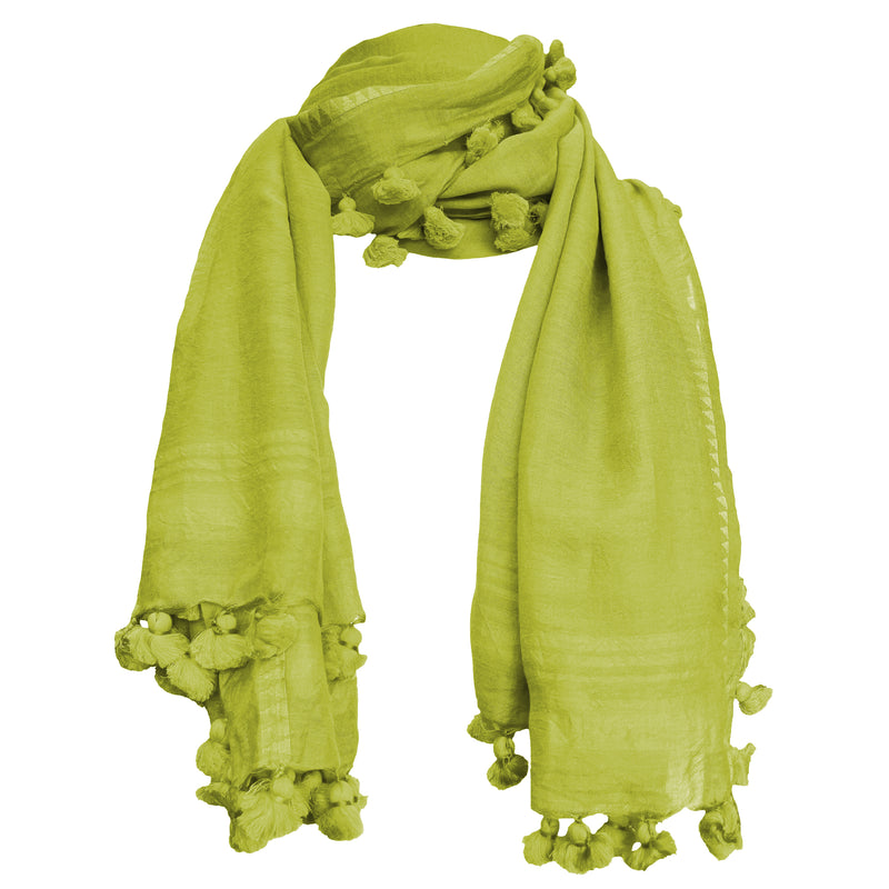 Citron Tassel Scarf