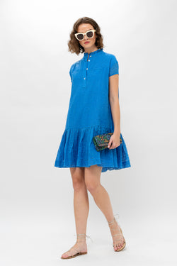 Cap Sleeve Mini- Delray Blue