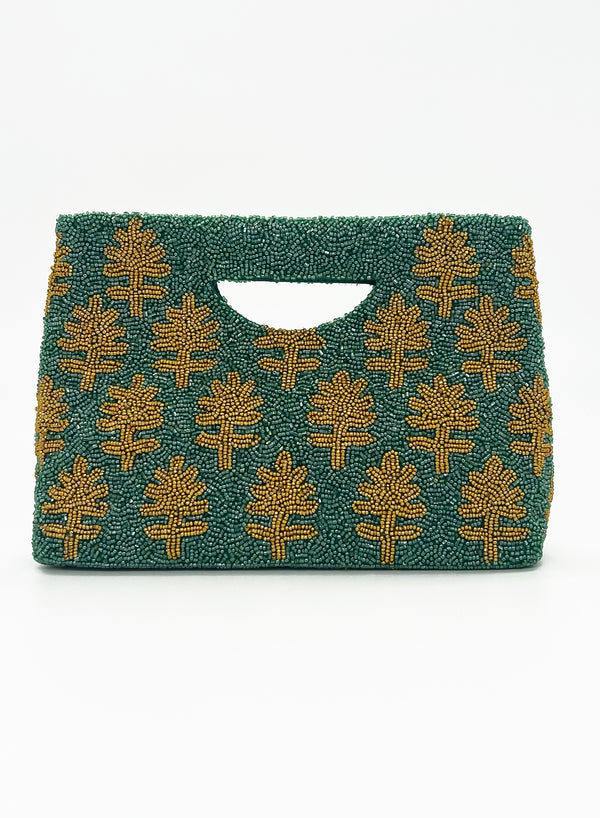 Beaded Handbag- Fern Green