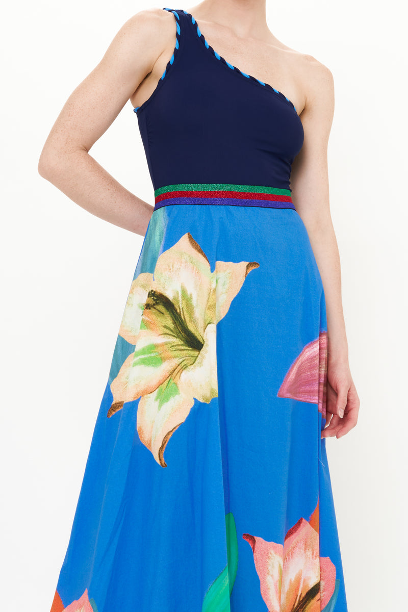 Swing Skirt- Hibiscus Blue