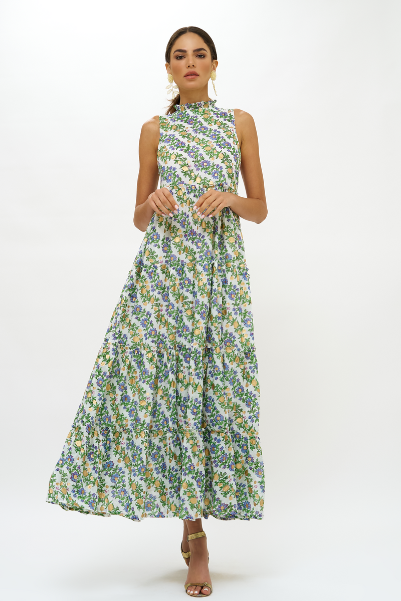 Ruffle Tiered Maxi- Lupina Peri