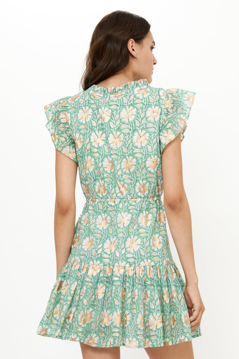 Cinched Flirty Short- Mughal Green