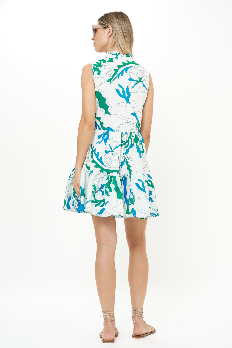 Yoke Dress- Orchid Green