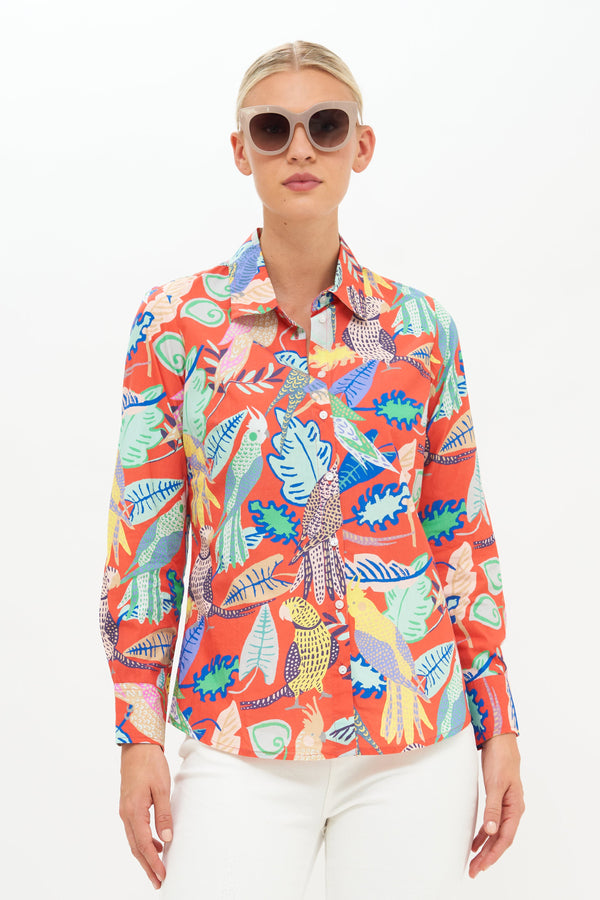 Button Down- Polly Coral