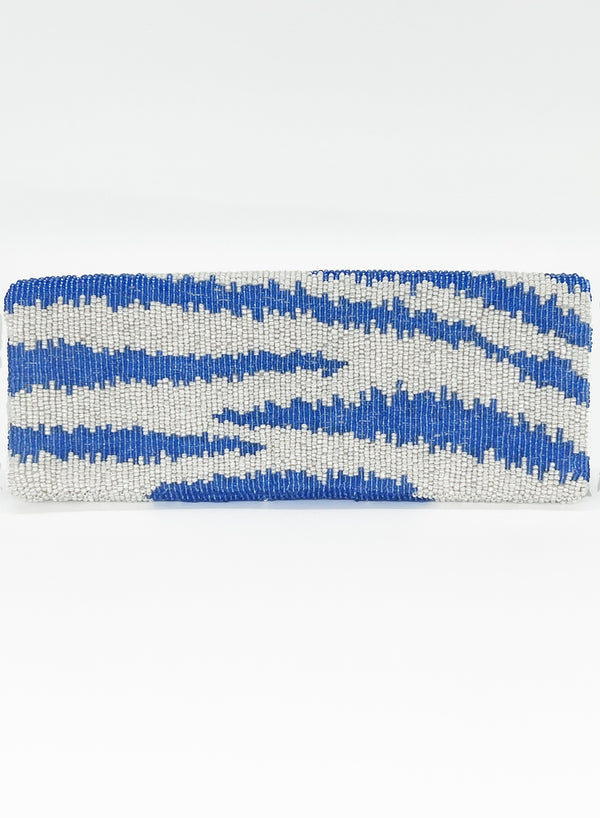 Beaded Clutch- Singita White Peri