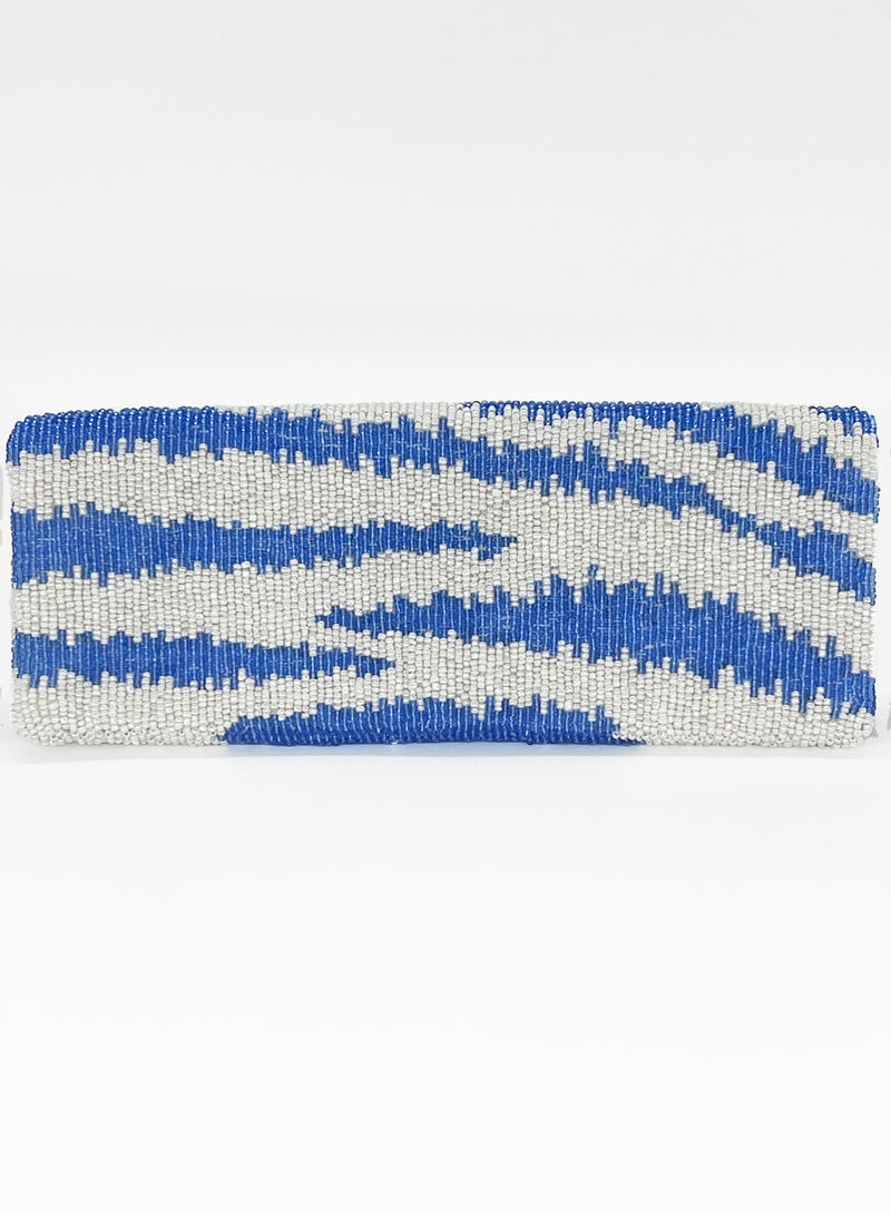 Beaded Clutch- Singita White Peri