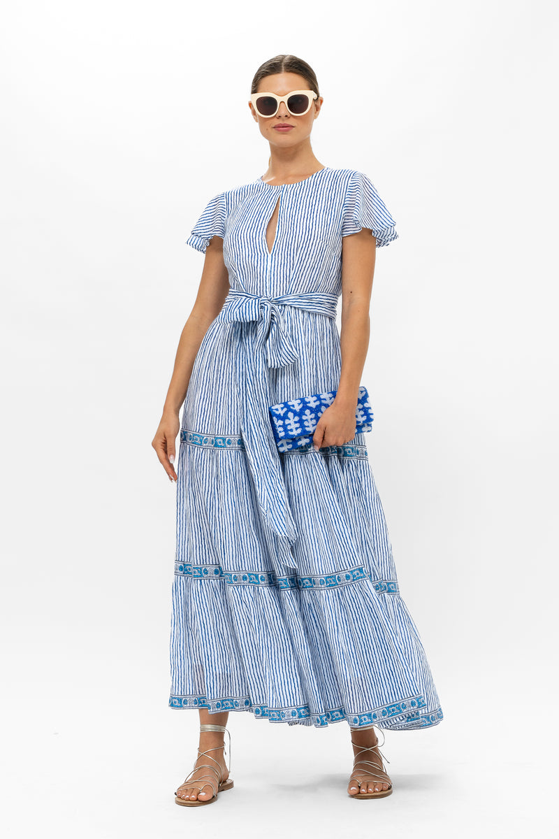 V-Neck Maxi- Sorrento Blue