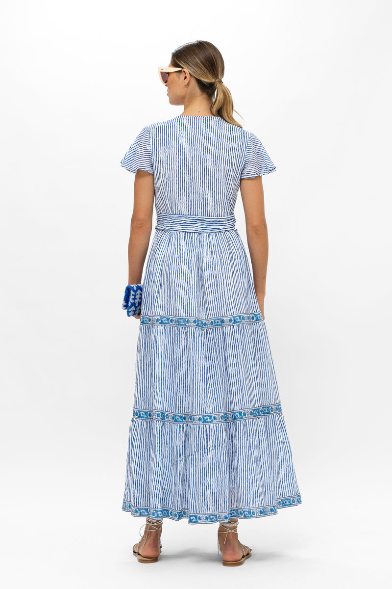 V-Neck Maxi- Sorrento Blue