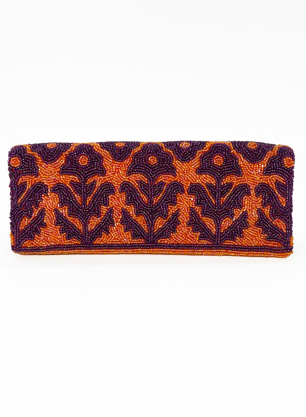 Beaded Clutch- Marigold Orange