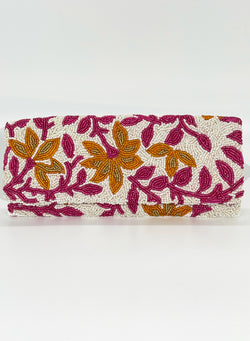 Beaded Clutch- Mondavi Orange