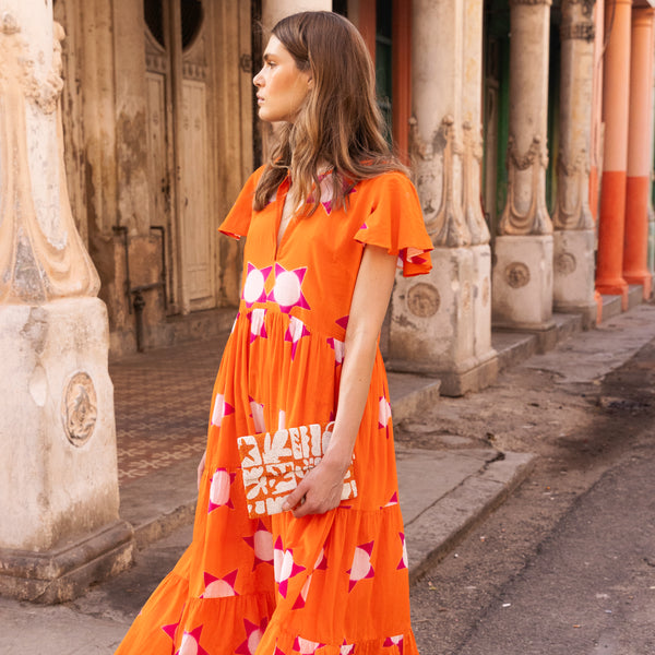 Beaded Envelope- Twiggy Orange