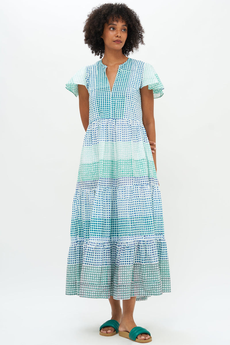 V-Neck Maxi- Astrid Green